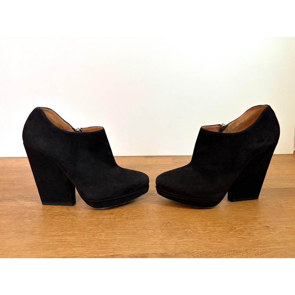 Dries Van Noten Black Suede Platform Ankle Boots Side Zip 36 Size 6 Avant Garde - Picture 6 of 11